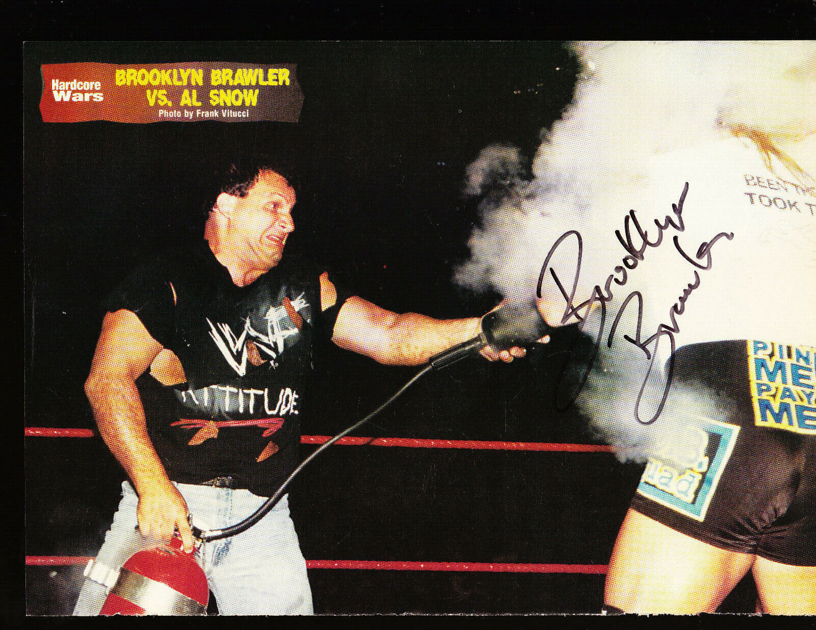 BROOKLYN BRAWLER SIGNED AUTOGRAPH WWE ECW 8X10 YEARBOOK Photo Poster painting COA