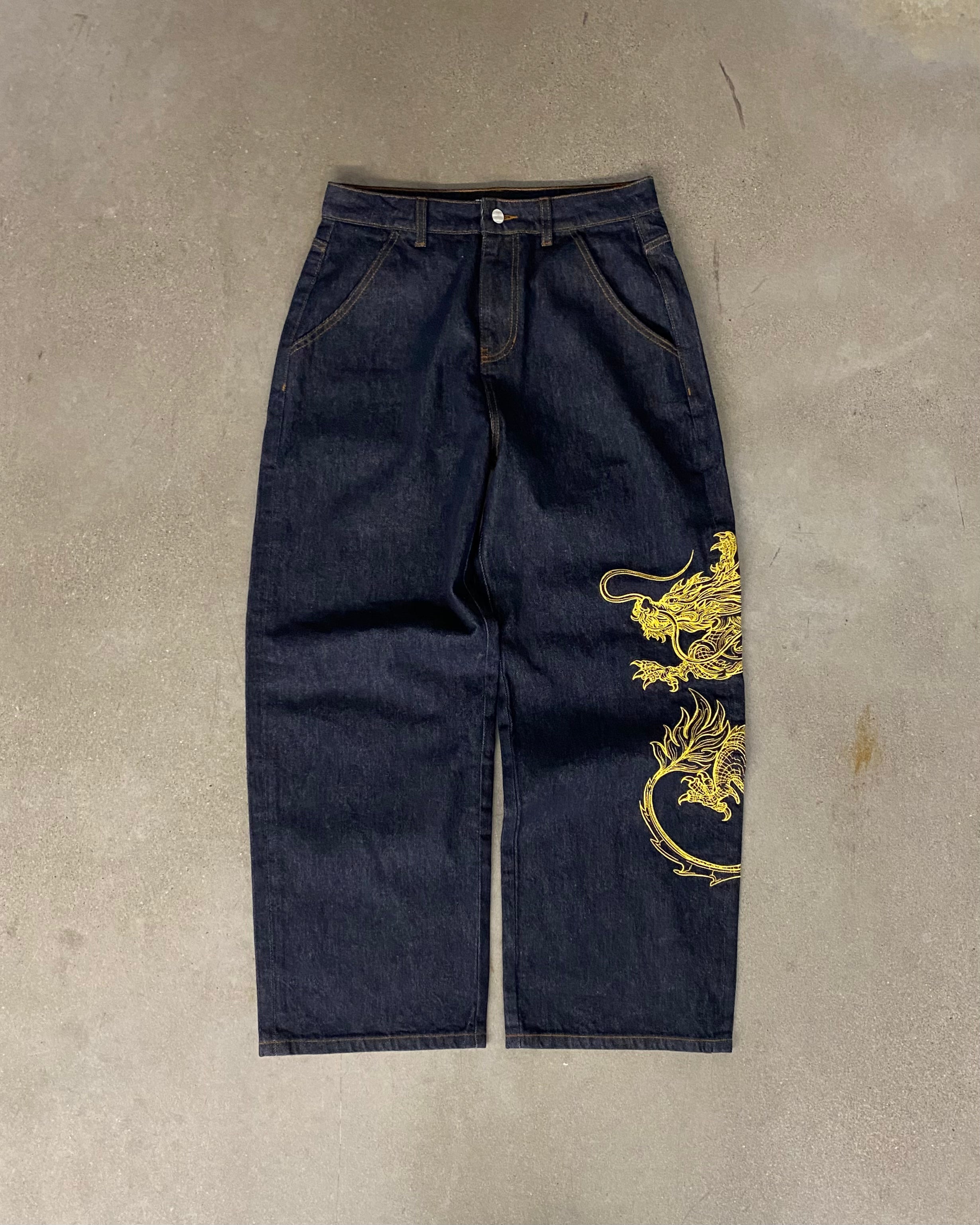 Chinese Dragon Denim Jeans