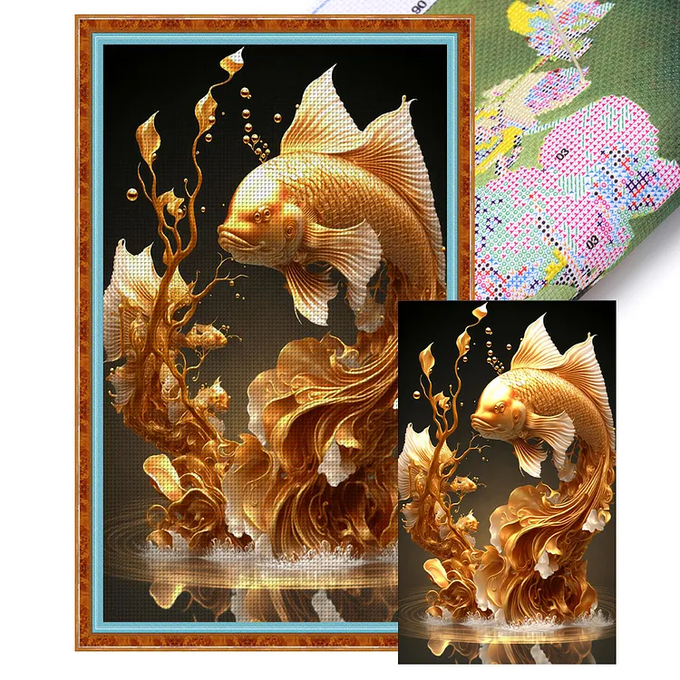 Goldfish (40*65cm) 11CT Stamped Cross Stitch gbfke