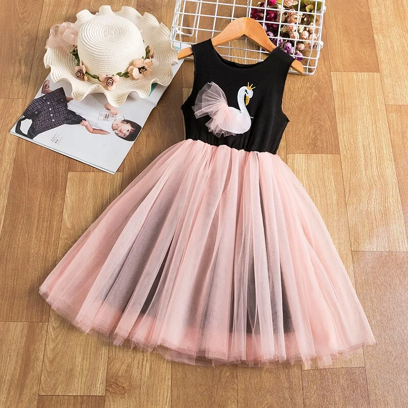 Summer Dresses for Girls Lace Tulle Ball Design Baby Girl Dress Party Dress For 3-8 Years Infant Dresses for toddler girl