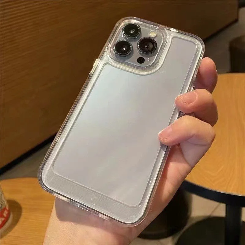 Solid and crystal clear iphone case