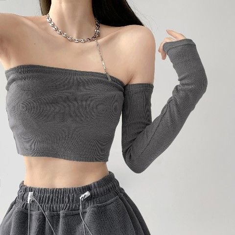 Streetwear Sexy Women Camis Tube Summer Skinny Crop Fashion Harajuku Removable Sleeve Feminine Hip-Hop Hot Girls Club Party Jazz - BlackFridayBuys