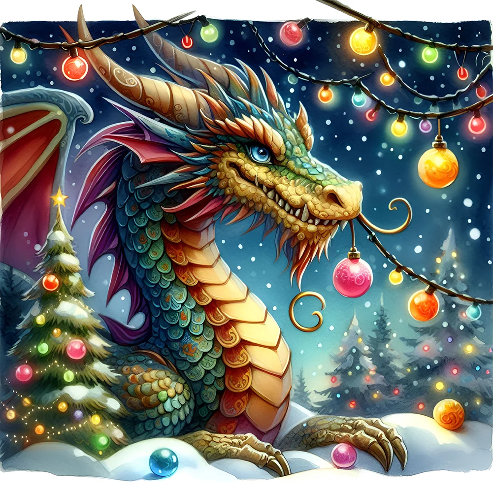 Full Round Diamond Painting - Dragon(Canvas|40*40cm)