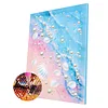 (15x20cm)DIY Pearl Painting Seaside Shells Framed Handmade Pearl Material Art Kit Living Room Decor