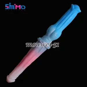 pornhint Pornhint 40*5 CM Double Dildo Huge Fake Penis Soft Silicone Colorful Anal Plug Sex