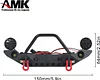 AMK Metal Stinger Front Rear Bumper with LED Light Set for 1/10 RC Crawler Axial SCX10 & SCX10 III TRX4 Redcat Gen8