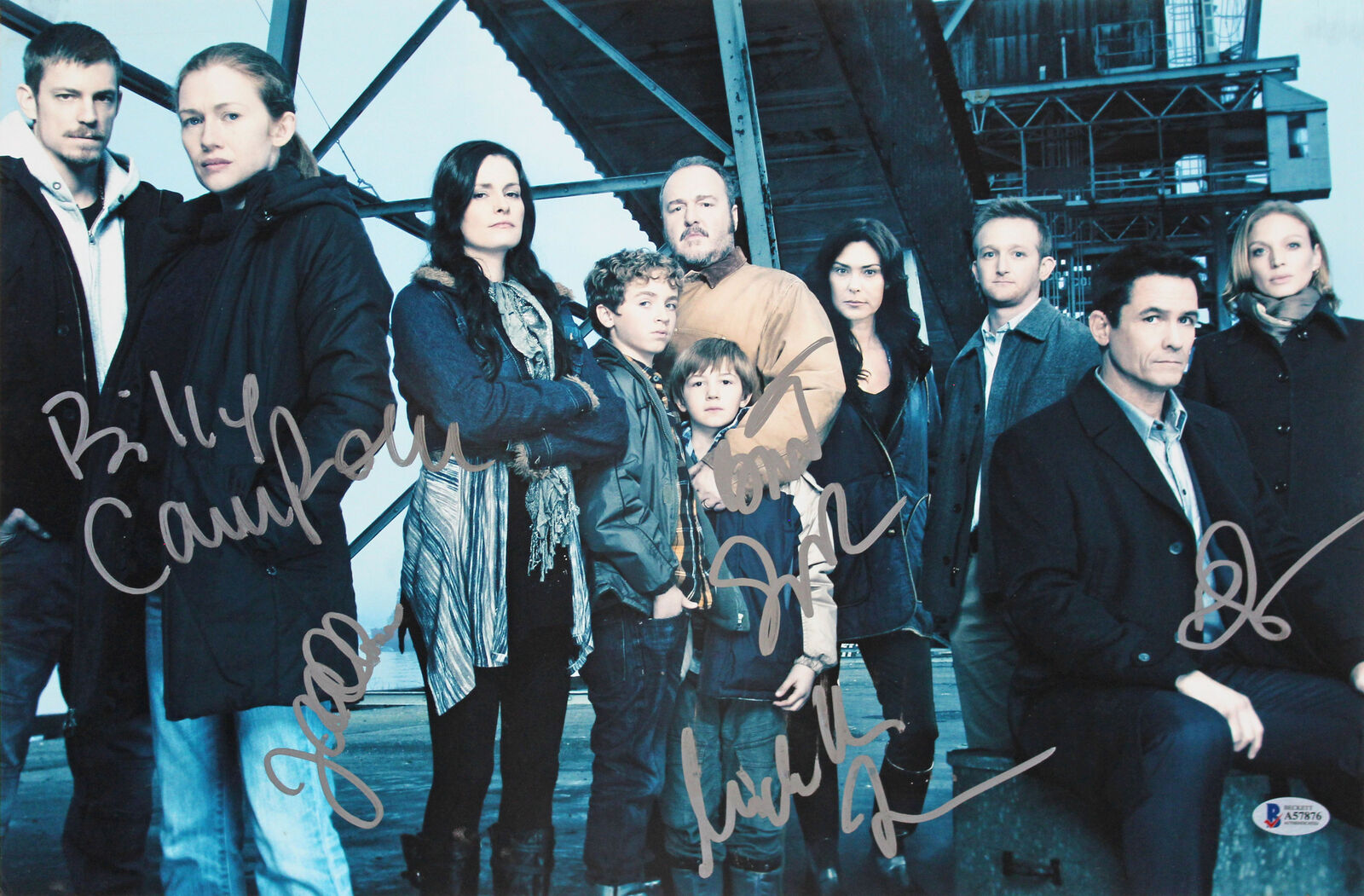 The Killing (5) Campbell, Forbes, Sexton, Lehman & Allan Signed 12x18 Photo Poster painting BAS