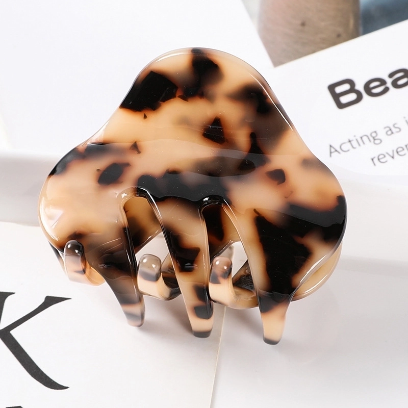 Minimalist Color Block Acetic Acid Sheets Carving Hair Claws 1 Piece