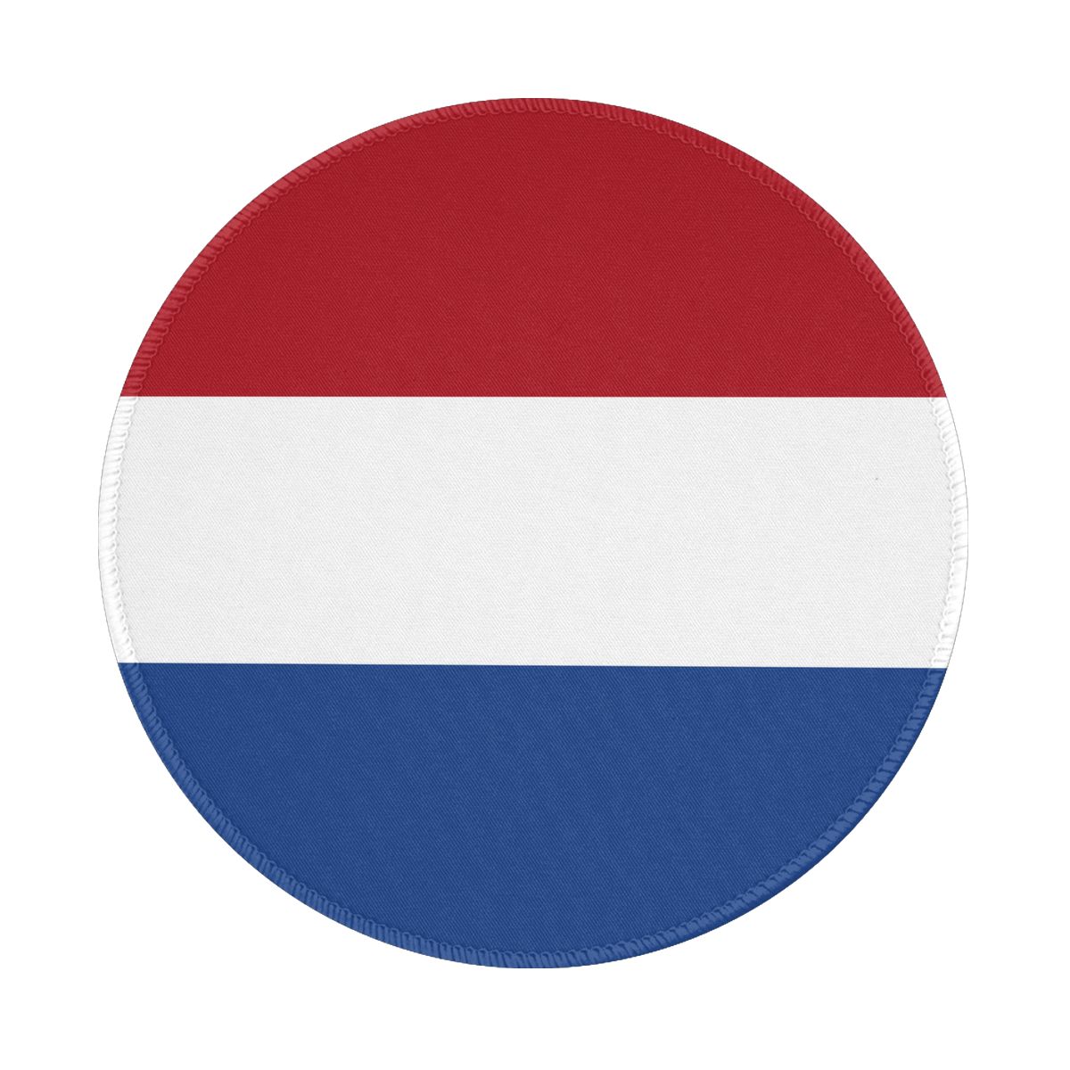 Netherlands Flag Waterproof Round Mouse Pad for Wireless Mouse
