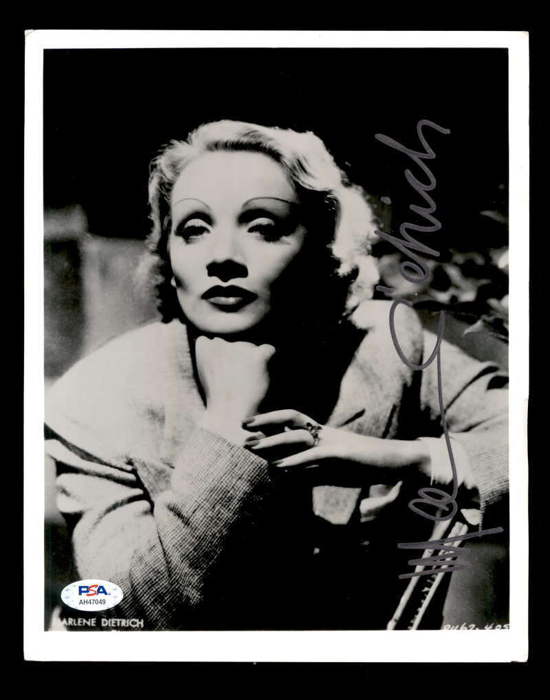 Marlene Dietrich PSA DNA Coa Signed 8x10 Photo Poster painting Certified Autograph