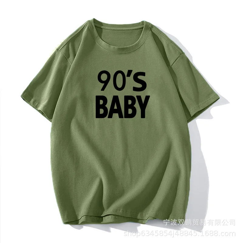 Athvotar Athvotar New Letter Pure Cotton T-Shirt Women Simple Basic Short-Sleeved Top Women's Free-Fitting Sweater