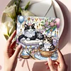 (US Local)6Pcs Birthday Cat Diamond Painting Greeting Card for Family Friends Gift