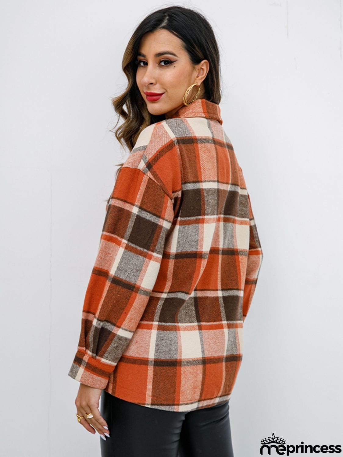 Plaid Button-Down Jacket