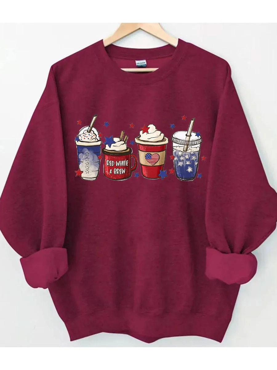 4th of July Coffee Sweatshirt