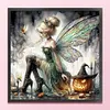 Halloween Tinker Bell Witch-11CT Stamped Cross Stitch 40*40cm/15.75*15.75in tapestrymarket