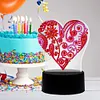 DIY Diamond Painting 7 Color Night Light Lamp Home Decoration Ornament Gift Kit(Heart)