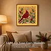 DIY Christmas Pearl Painting Lighted Wall Art ,Diamond Painting LED Picture with Inner Frame, Handmade Beaded Christmas Decor with Warm Glow Lights, Holiday Home Decoration Gift for Living Room Bedroom