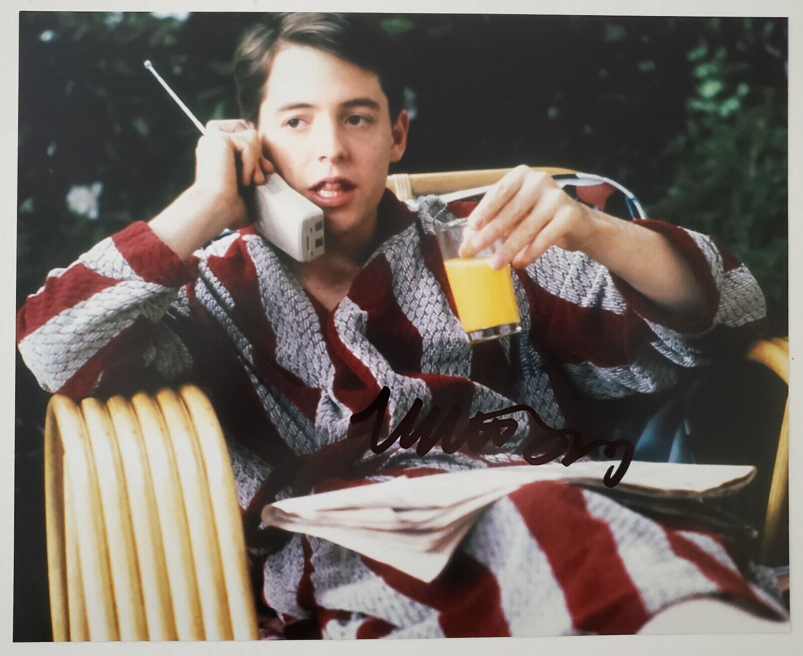 Matthew Broderick Signed Ferris Bueller 8x10 Photo Poster painting War Games The Cable Guy RAD