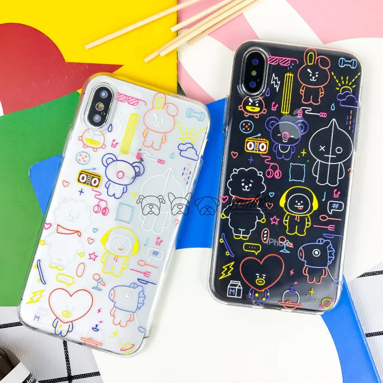 BT21 Cute Transparent Phone Case