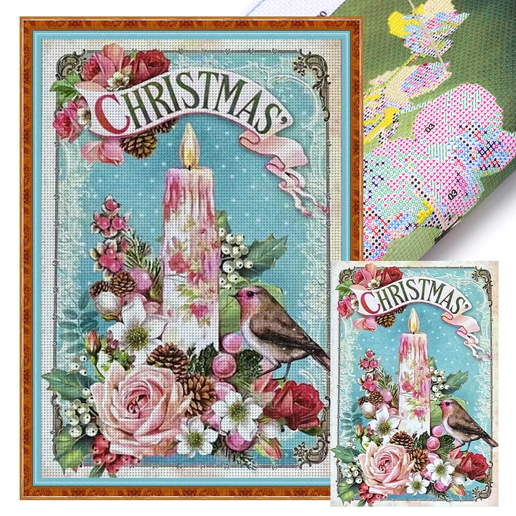 Retro Poster - Christmas - Printed Cross Stitch 11CT 45*65CM