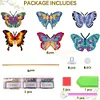 (US Local)6Pcs Diamond Painting Kits Garden Stakes Diamond Art Kits (Butterfly A)