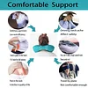 U-shaped neck pillow, automatic inflatable camping/travel pillow, travel pillow, soft velvet inflatable pillow, suitable for offices, airplanes, homes, portable, comfortable and convenient