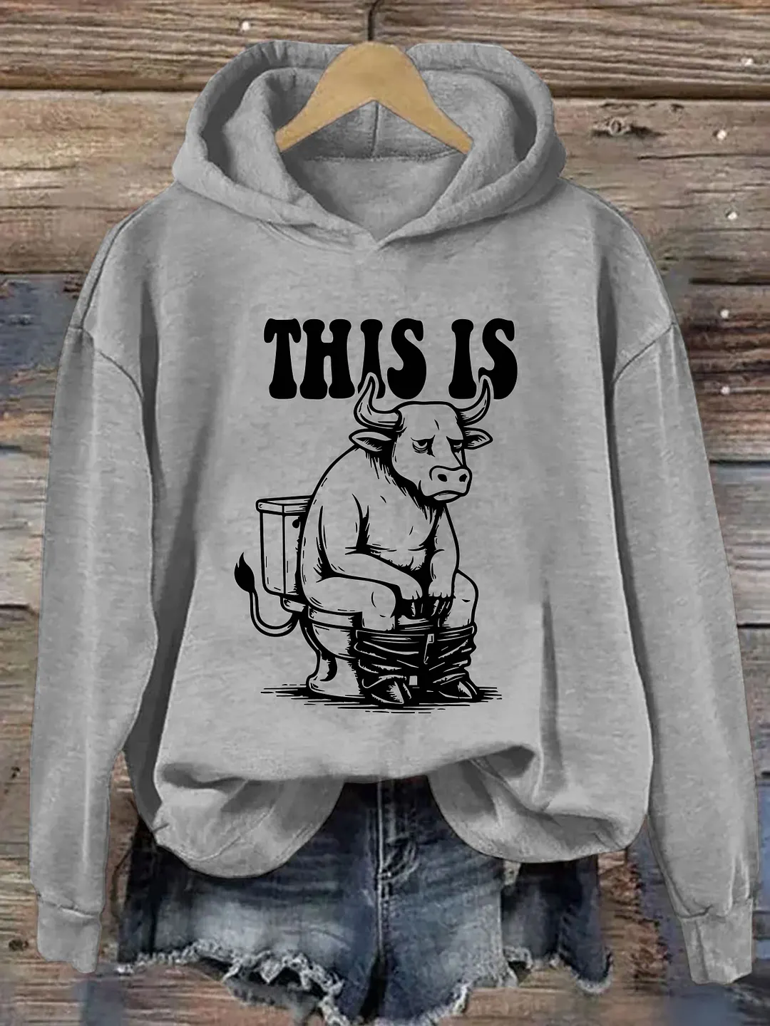This Is Bull Is Sitting On A Toilet Hoodie