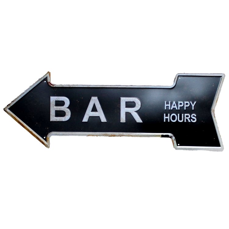 Beer Bar Coffee - Arrow Shape Vintage Tin Sign - 45*16CM