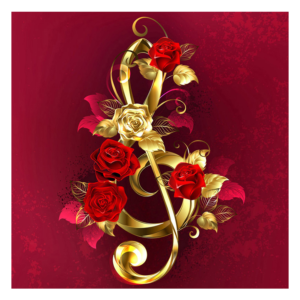 

Rose Note - 11CT Stamped Cross Stitch - 40*40CM, 501 Original