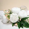 10 Pack | 3" White Artificial Silk DIY Craft Peony Flower Heads
