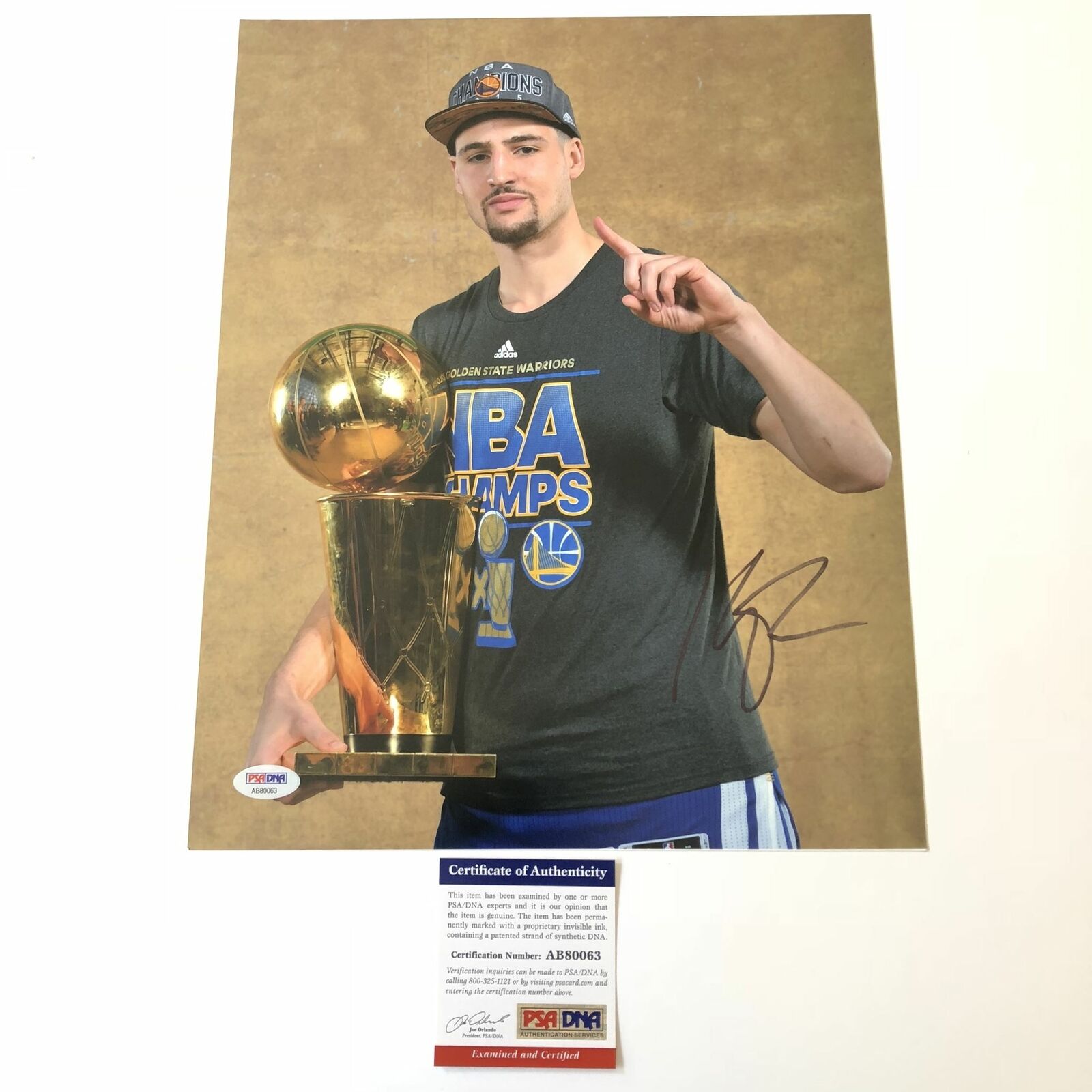 Klay Thompson signed 11x14 Photo Poster painting PSA/DNA Golden State Warriors Autographed