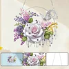 2D Flat DIY Hanging Diamond Art Kits DIY Home Decor Hanging Charm (Rose Wreath)