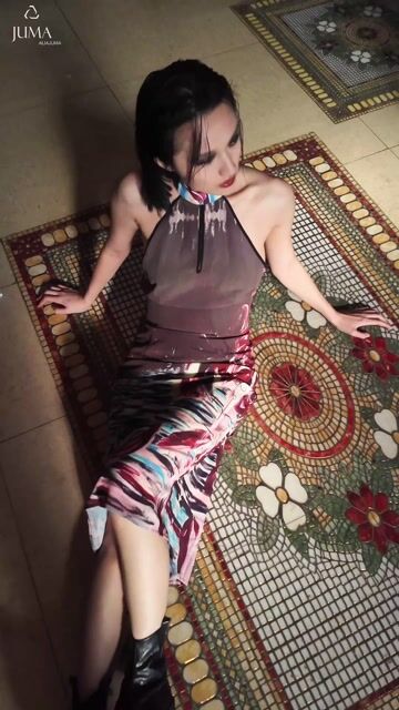 NIGEL NOLAN Halter Dress - 10 Recycled Water Bottles - Wine