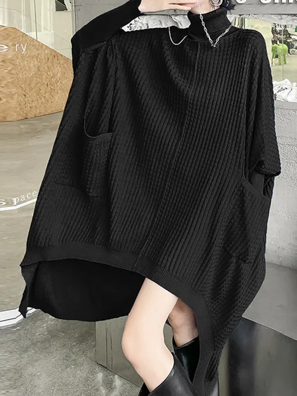 High Neck Pocket Side Sweater Dress main image 0