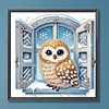 Diamond Painting - Partial Special Shaped Drill - Winter Owl(Canvas|30*30cm)