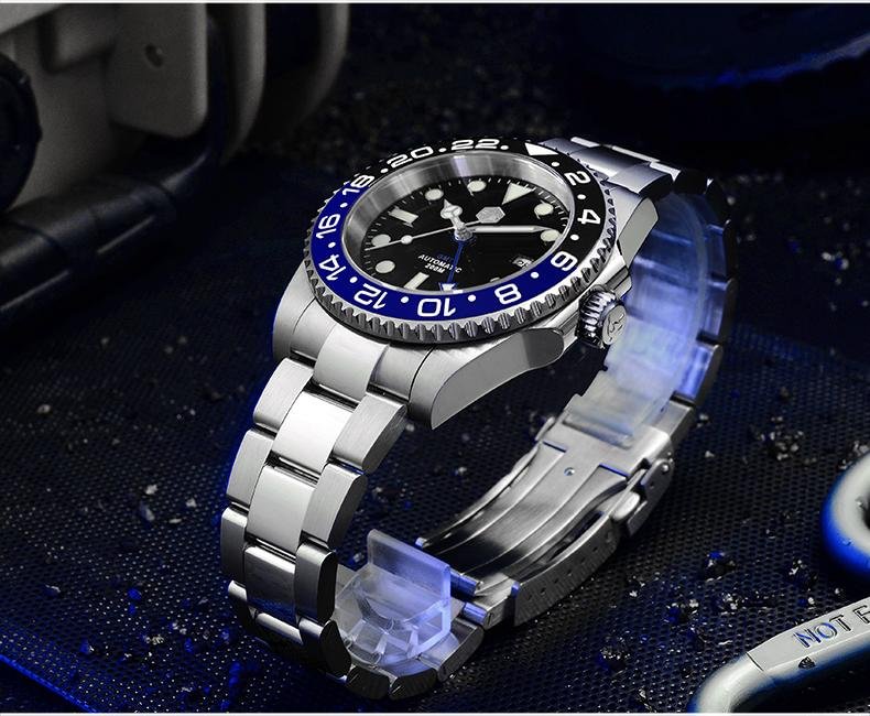 San Martin GMT Diver Luxury Mechanical Watch SN016