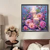 Diamond Painting -DIY Partial AB Round Drill Peony(45x45cm)