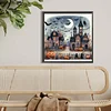 (40*40cm)Halloween Street - Full Round Drill Diamond Painting
