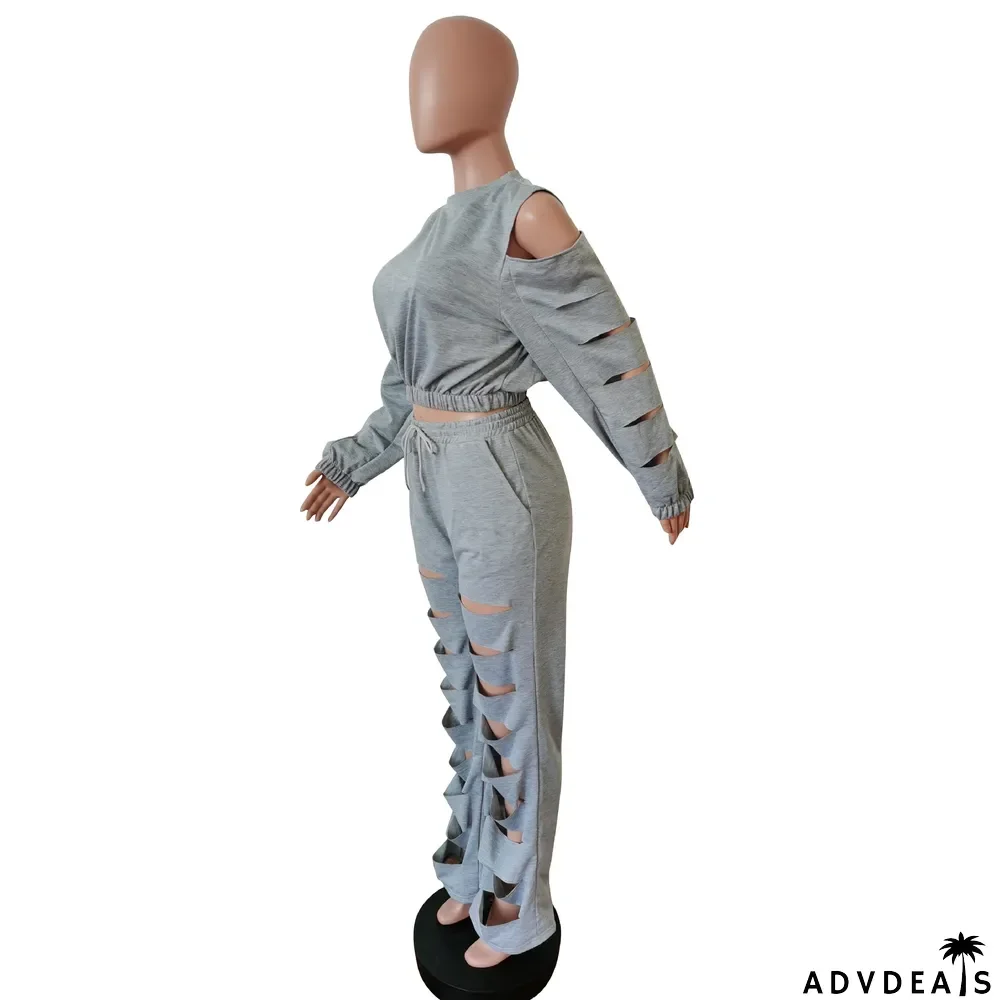 Casual Suit Ripped Fashionable Tracksuit