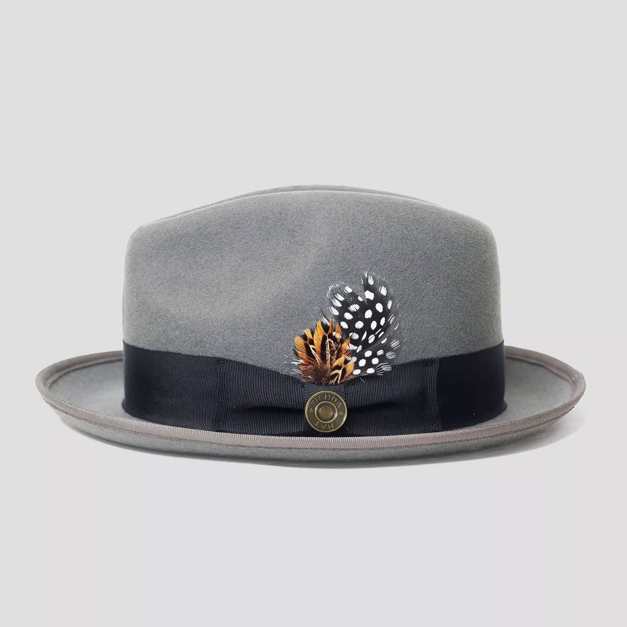 HatsFashion Ranch HatsFashion  Bikary Fedora &ndash; Grey/Dark Olive [Fast shipping and box packing]