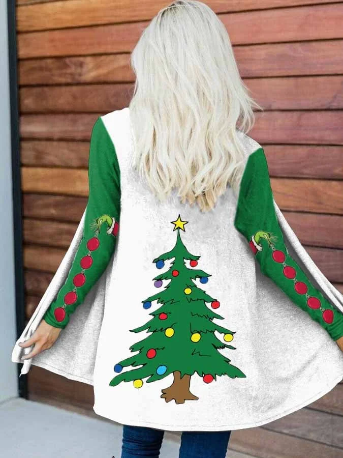 Women's Casual   Print Long Sleeve Cardigan