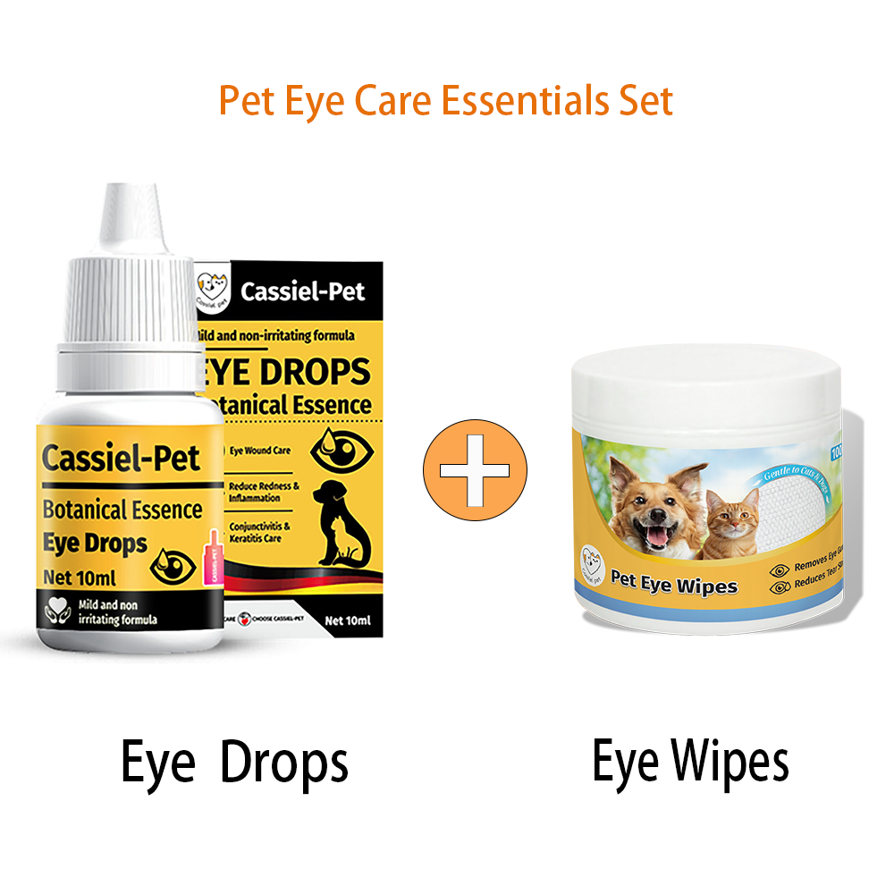 Cassiel-Pet Botanical Eye Drops + Pet Ear Drops Soothing Eye & Ear Care for Dogs & Cats Cassiel-Pet Botanical Eye Drops + Pet Ear Drops Soothing Eye & Ear Care for Dogs & Cats