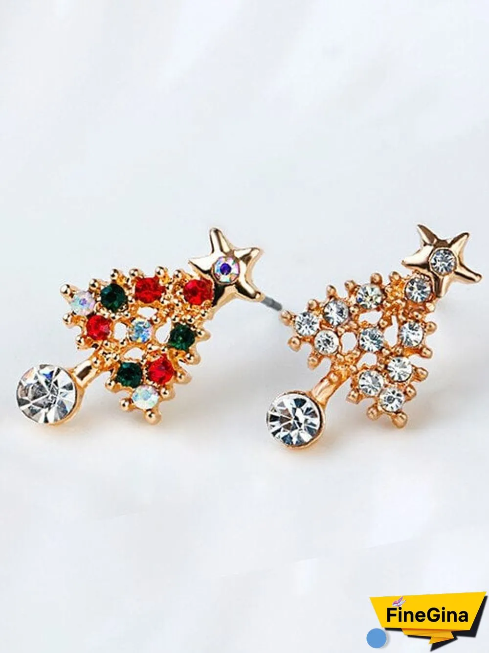 Diamond Tree Stud Earrings