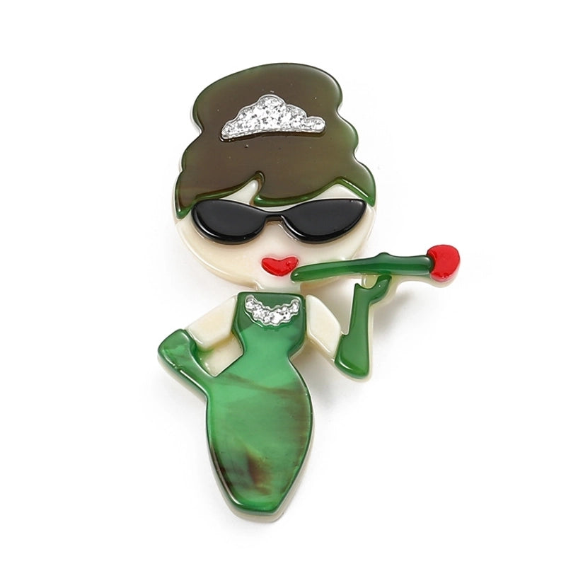 Fashion Pin Cartoon Arylic Women’S Brooches