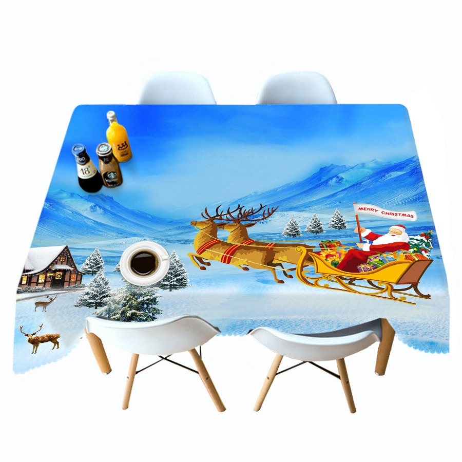 

Santa Claus and Elk - 3D Tablecloth, 140*180cm, 501 Original