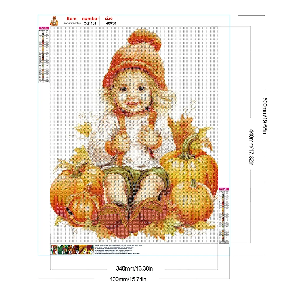 Diamond Painting - Full Round Drill - Pumpkin Child(Canvas|40*40cm)