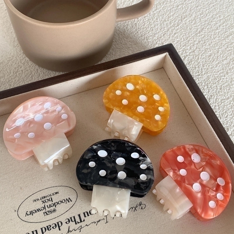 Vintage Style Mushroom Acetic Acid Sheets Hair Claws