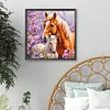 Cheval - perceuse ronde peinture diamant - 40*40cm