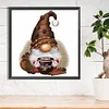 Kaffee Gnome - Rundbohrer Diamant Malerei - 30*30cm