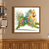 Flower Pomeranian Full Stamped Cross Stitch 11CT 3-Strand 40x40cm tapestrymarket